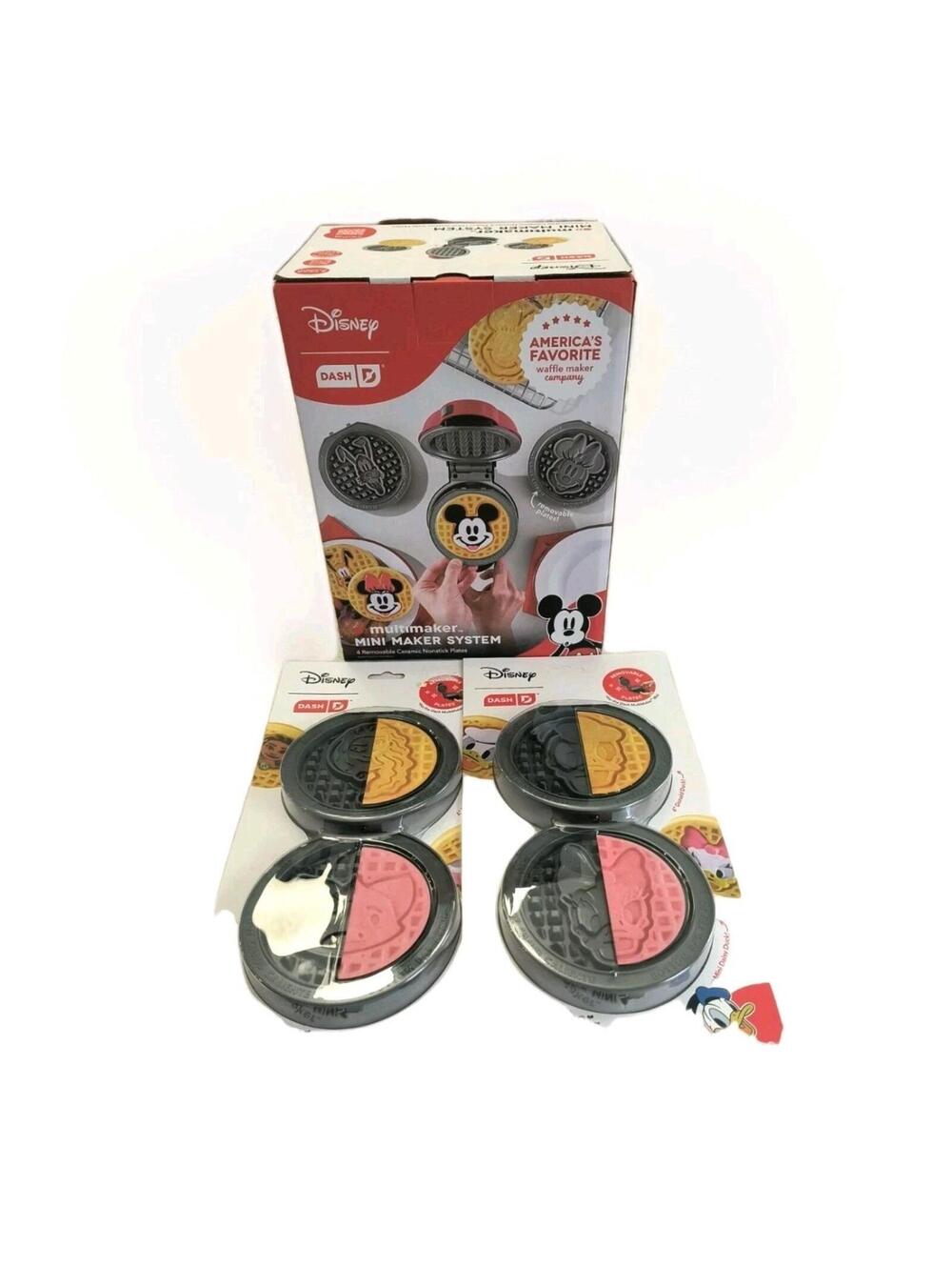 Nib Lot Disney Dash Mini Waffle Maker Multimmaker Mickey Moana Donald Daisy